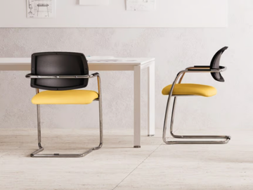 SISTEMA - Cantilever fabric reception chair by Las Mobili - view 2